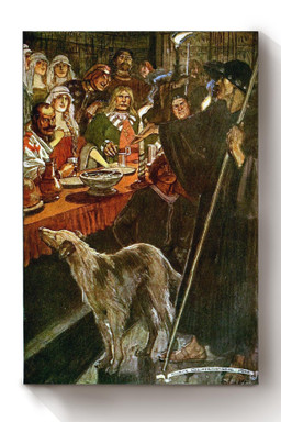 Ivanhoe Sir Walter Scott Fairy Tales Illustrations By Maurice Greiffenhagen 02 Canvas Wrapped Canvas 8x10