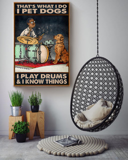 Thats What I Do I Play Drums I Know Things Drummer Gallery Canvas Painting For Drum Lover Music Studio Decor Canvas Gallery Painting Wrapped Canvas Framed Prints, Canvas Paintings Wrapped Canvas 16x24