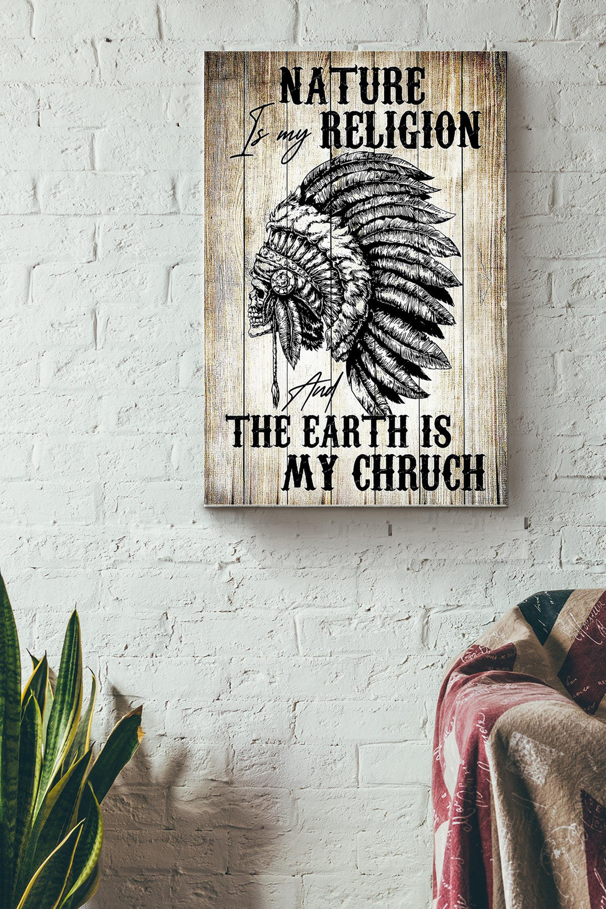 Nature Is My Religion Native American Canvas Gallery Painting Wrapped Canvas  Wrapped Canvas 8x10