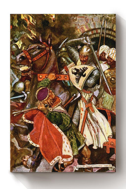 Ivanhoe Sir Walter Scott Fairy Tales Illustrations By Maurice Greiffenhagen 10 Canvas Wrapped Canvas 8x10