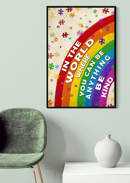 In The World Where You Can Be Anything Be Kind For Lgbt Lesbian Gay Idahot Pride Month Canvas Gallery Painting Wrapped Canvas Framed Prints, Canvas Paintings Wrapped Canvas 20x30