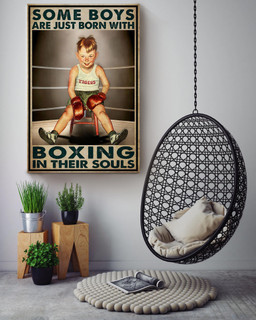Some Boys Are Born With Boxing In Souls Inspiration Gallery Canvas Painting Gift For Kick Boxing Lover Canvas Framed Prints, Canvas Paintings Wrapped Canvas 16x24
