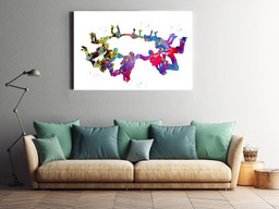 Skydiving Group Watercolor Gallery Canvas Painting For Housewarming Bedroom Decor Framed Prints, Canvas Paintings Wrapped Canvas 20x30