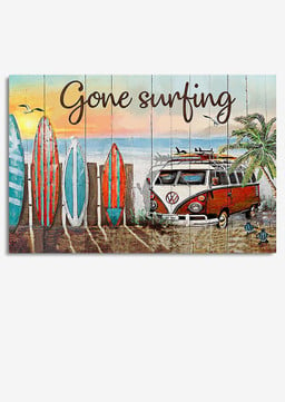 Surfers Gone Surfing Vintage Surfing Gallery Canvas Painting For Surfing Lover Framed Prints, Canvas Paintings Wrapped Canvas 8x10