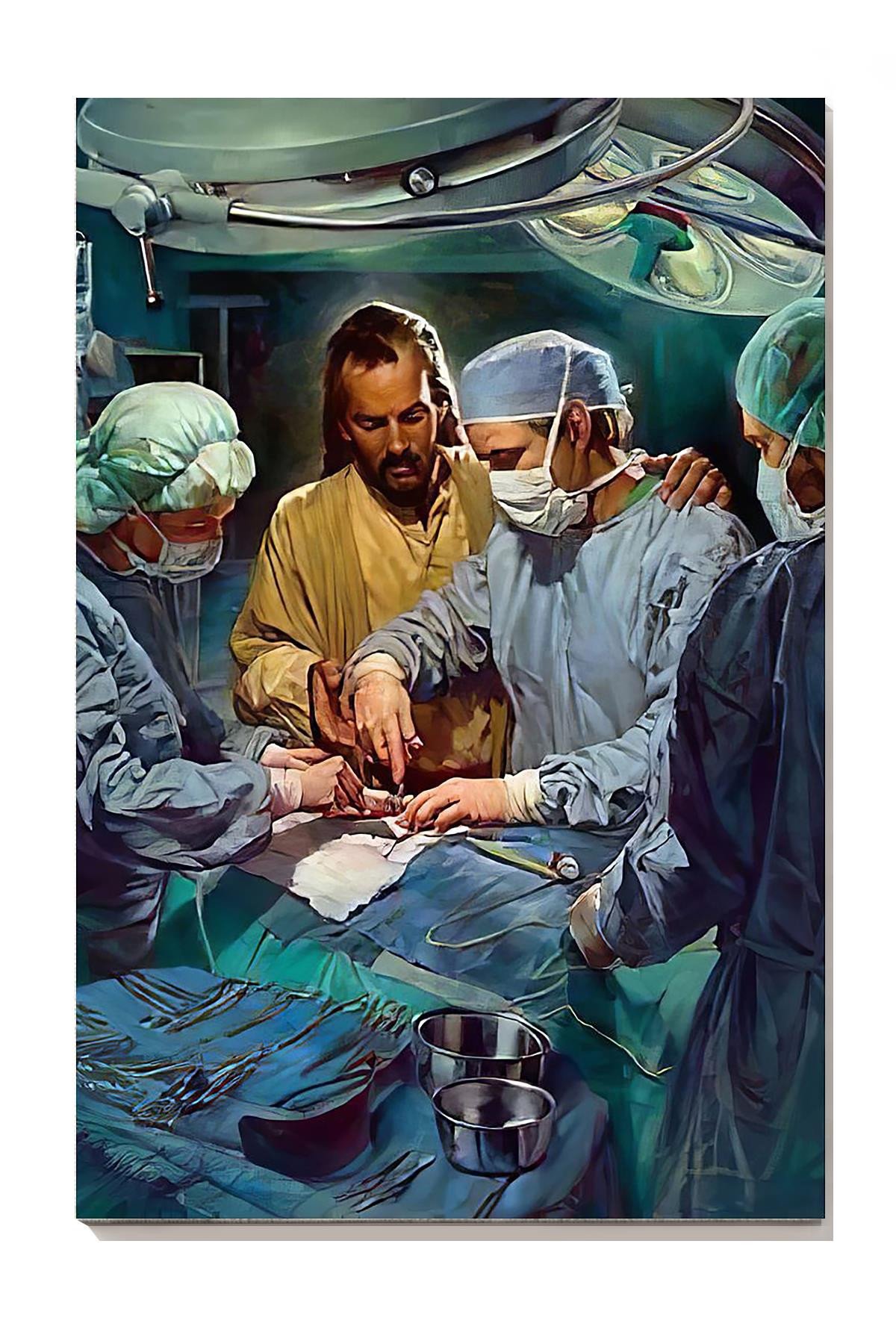 Surgeon Jesus Blessed Operation Surgeon Gallery Canvas Painting For Surgery Decor Christmas Gift Canvas Gallery Painting Wrapped Canvas Framed Prints, Canvas Paintings Wrapped Canvas 8x10