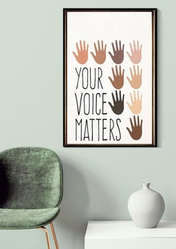 Your Voice Matters Equality Gallery Canvas Painting For Classroom Canvas Gallery Painting Wrapped Canvas Framed Prints, Canvas Paintings Wrapped Canvas 20x30