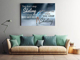 Skater Don't Stop Skating Inspiration Quote Gallery Canvas Painting Gift For Ice Skating Lover Dancer Framed Prints, Canvas Paintings Wrapped Canvas 20x30