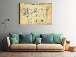 Tattoo Machine Blueprint Knowledge Gallery Canvas Painting For Tattoo Shop Decor Tattoo Artist Framed Prints, Canvas Paintings Wrapped Canvas 20x30
