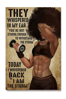Weightlifting They Whispered To Her Motivation Gallery Canvas Painting For Housewarming Gymer Canvas Framed Prints, Canvas Paintings Wrapped Canvas 8x10