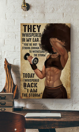 Weightlifting They Whispered To Her Motivation Gallery Canvas Painting For Housewarming Gymer Canvas Framed Prints, Canvas Paintings Wrapped Canvas 12x16