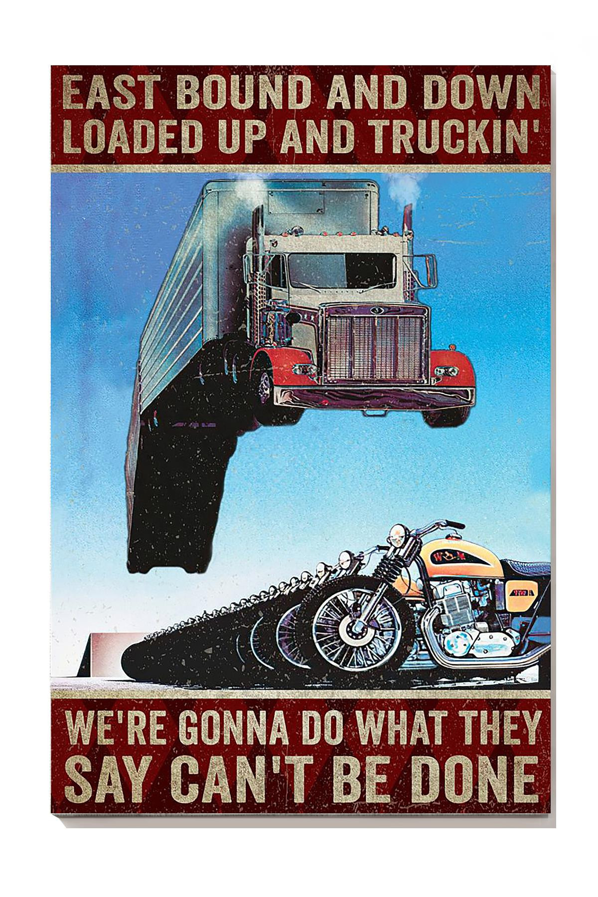 Trucker East Bound And Down Truck Driver Gallery Canvas Painting For Canvas Framed Prints, Canvas Paintings Wrapped Canvas 8x10