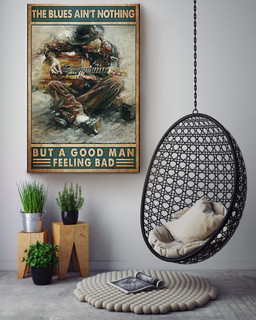 The Blues Ain't Nothing But Good Man Feeling Bad Cool Quotes For Male Guitar Player Canvas Gallery Painting Wrapped Canvas  Wrapped Canvas 16x24