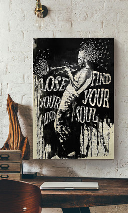 Trumpet Lose Your Mind Find Your Soul Gallery Canvas Painting For Trumpet Lover Music Studio Decor Canvas Gallery Painting Wrapped Canvas Framed Prints, Canvas Paintings Wrapped Canvas 12x16