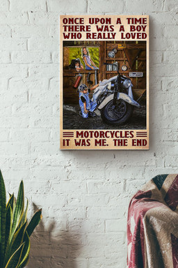 There Was A Boy Who Really Loved Motorcycles Canvas Gallery Painting Wrapped Canvas  Wrapped Canvas 8x10