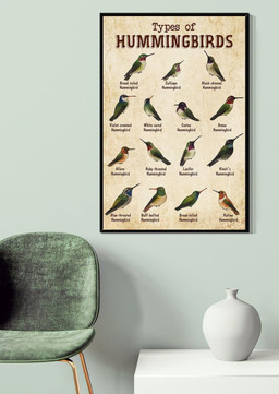 Types Of Hummingbirds Animal Knowledge For Homeschool Nusery Kids Bedroom Decor Canvas Wrapped Canvas 20x30