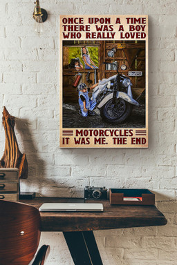 There Was A Boy Who Really Loved Motorcycles Canvas Gallery Painting Wrapped Canvas  Wrapped Canvas 12x16