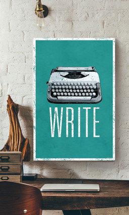 Vintage Typerwriter Keyboard Gallery Canvas Painting Gift For Writer Canvas Gallery Painting Wrapped Canvas Framed Prints, Canvas Paintings Wrapped Canvas 12x16
