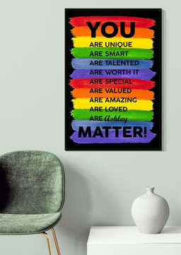 You Are Unique Personalized Gallery Canvas Painting For Lgbt Lesbian Gay Idahot Pride Month Canvas Gallery Painting Wrapped Canvas Framed Prints, Canvas Paintings Wrapped Canvas 20x30