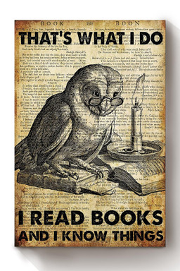 Thats What I Do Read Books And Know Things Gift For Nerd Science Lover Reader Librarian Canvas Wrapped Canvas 8x10