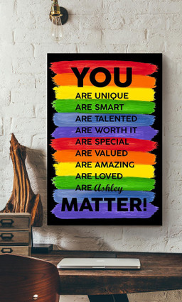 You Are Unique Personalized Gallery Canvas Painting For Lgbt Lesbian Gay Idahot Pride Month Canvas Gallery Painting Wrapped Canvas Framed Prints, Canvas Paintings Wrapped Canvas 12x16