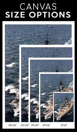 Ussmissouri Single Canvas Rectangle Battle Ship Uss Missouri 04809 Wrapped Canvas 16x24