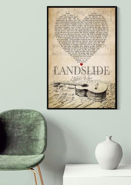 Stevie Nicks Fleetwood Mac Band Landslide Lyrics Song Gallery Canvas Painting Gift For Music Fan Guitarist Canvas Framed Prints, Canvas Paintings Wrapped Canvas 20x30