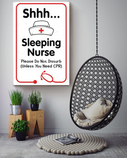 Sleeping Nurse Please Don't Disturb Nurse Life Gallery Canvas Painting Gift For Nurse's Day Canvas Framed Prints, Canvas Paintings Wrapped Canvas 16x24