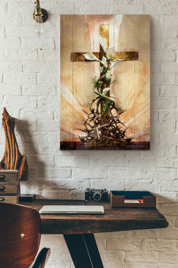 The Cross Surrounded By Thorn Christian Gallery Canvas Painting Gift For Son Of God Canvas Framed Prints, Canvas Paintings Wrapped Canvas 20x30
