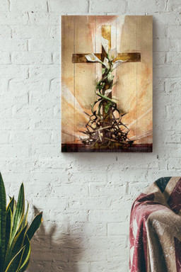 The Cross Surrounded By Thorn Christian Gallery Canvas Painting Gift For Son Of God Canvas Framed Prints, Canvas Paintings Wrapped Canvas 12x16