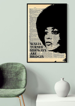 Walls Turned Sideways Are Bridges Angela Davis Quote Gallery Canvas Painting For Housewarming Canvas Framed Prints, Canvas Paintings Wrapped Canvas 20x30