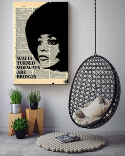 Walls Turned Sideways Are Bridges Angela Davis Quote Gallery Canvas Painting For Housewarming Canvas Framed Prints, Canvas Paintings Wrapped Canvas 16x24