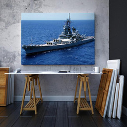 Ussmissouri Single Canvas Rectangle Battle Ship Uss Missouri 04850 Wrapped Canvas 16x24