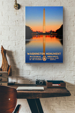 Washington Monument Canvas Decor Gallery Canvas Painting Gift For Traveling Lover Tourists Souvenir Shop American Canvas Gallery Painting Wrapped Canvas Framed Prints, Canvas Paintings Wrapped Canvas 12x16