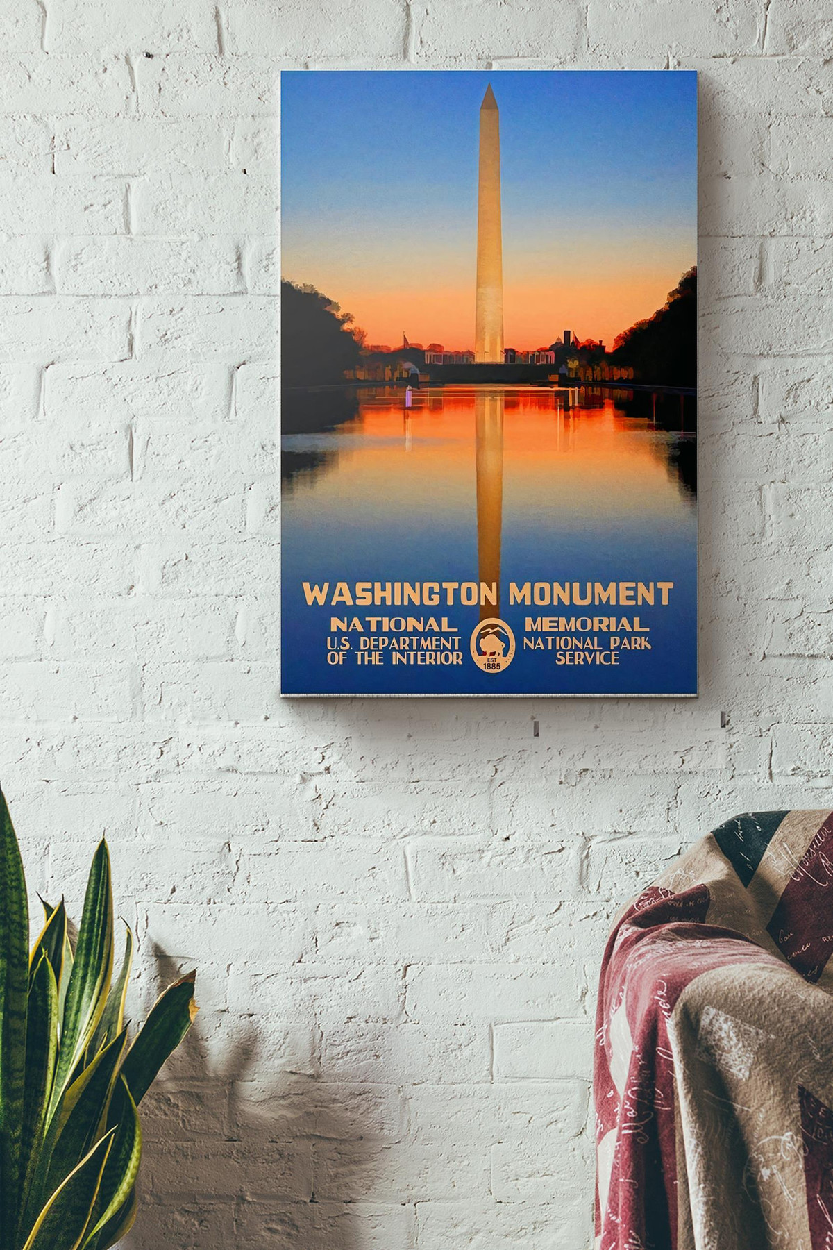 Washington Monument Canvas Decor Gallery Canvas Painting Gift For Traveling Lover Tourists Souvenir Shop American Canvas Gallery Painting Wrapped Canvas Framed Prints, Canvas Paintings Wrapped Canvas 8x10