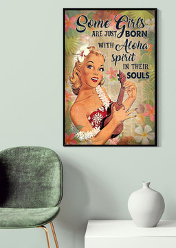 Some Girls Are Born With Aloha In Souls Inspiration Gallery Canvas Painting Gift For Summer Vacation Hawaii Canvas Framed Prints, Canvas Paintings Wrapped Canvas 20x30