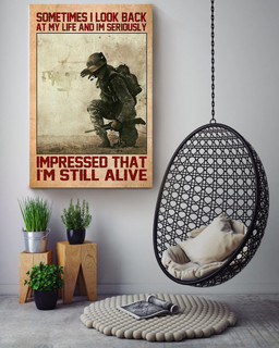 Veteran I Am Still Alive Veteran Gallery Canvas Painting For Military Zone Decor Canvas Framed Prints, Canvas Paintings Wrapped Canvas 16x24