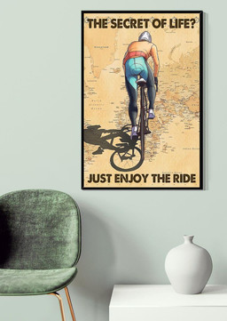 The Secret Of Life Just Enjoy The Ride Inspirational Cycling Quotes Gallery Canvas Painting For Canvas Gallery Painting Wrapped Canvas Framed Prints, Canvas Paintings Wrapped Canvas 20x30