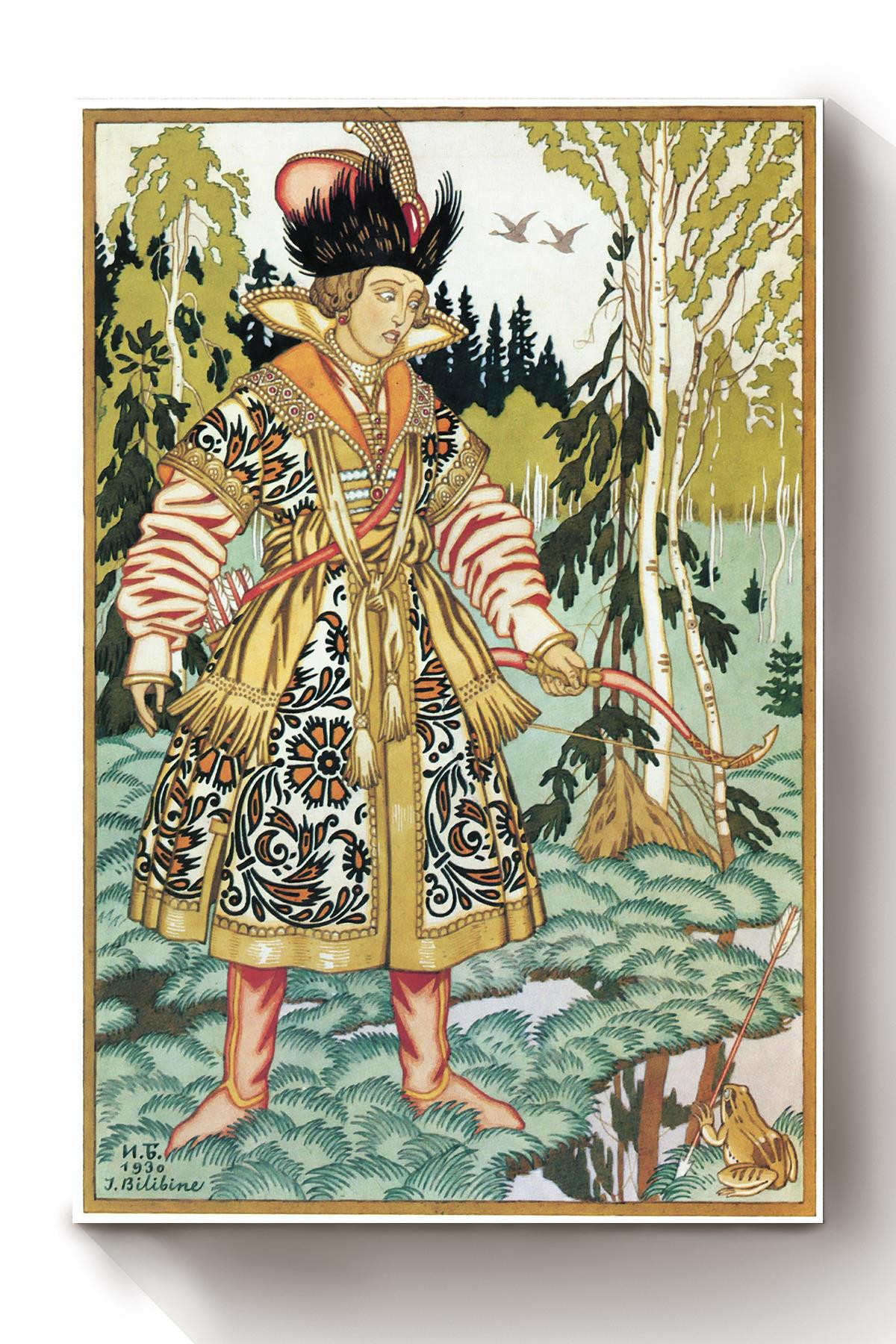 The Frog Princess Fairy Tales Illustrations By Ivan Bilibin 02 Canvas Wrapped Canvas 8x10