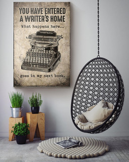 You Have Entered A Writer's Home Canvas For Working Room Office Decor Canvas Wrapped Canvas 16x24