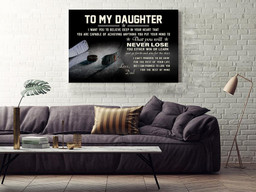 To My Daughter I Love You Inspiration Quote Gallery Canvas Painting Gift From Dad To Hockey Daughter Framed Prints, Canvas Paintings Wrapped Canvas 16x24