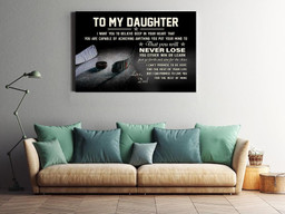 To My Daughter I Love You Inspiration Quote Gallery Canvas Painting Gift From Dad To Hockey Daughter Framed Prints, Canvas Paintings Wrapped Canvas 20x30