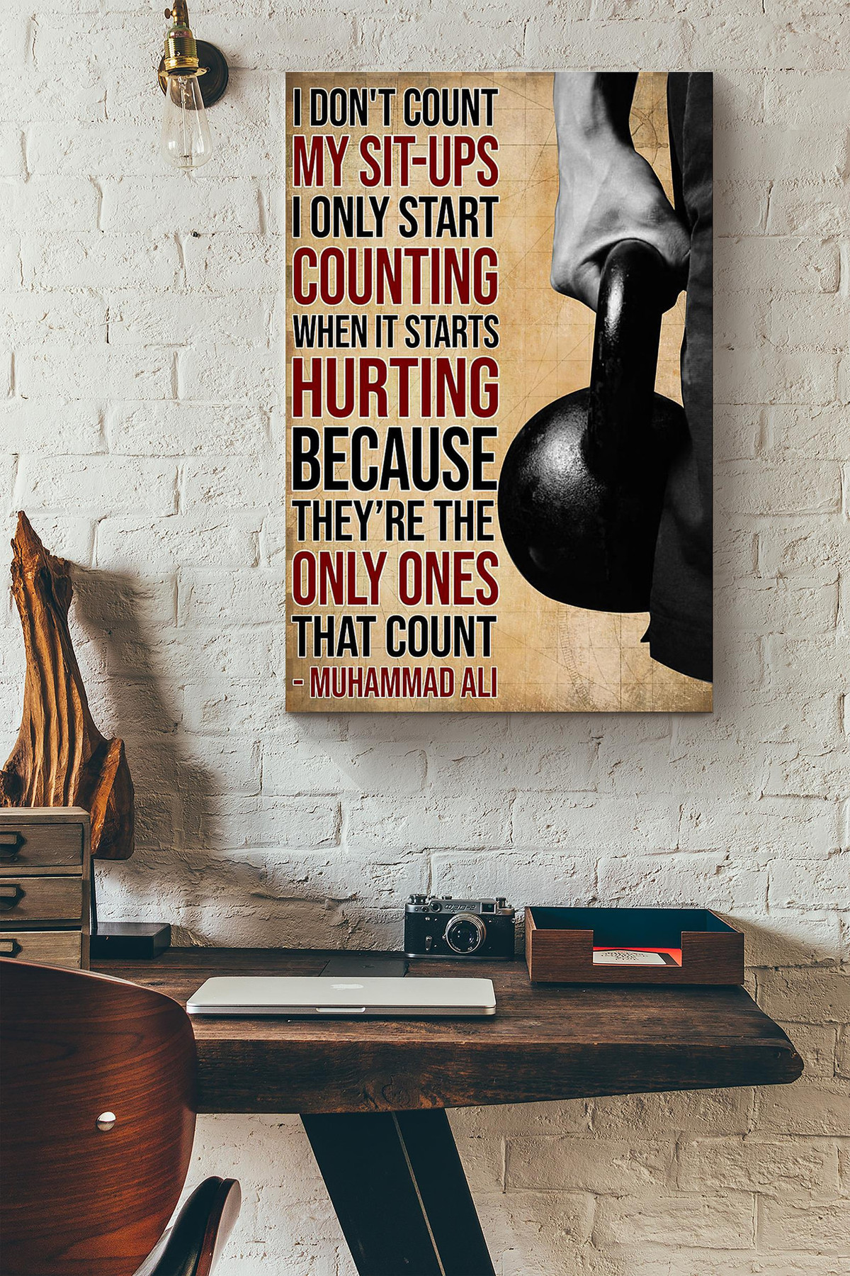 Dumbbell Fitness I Only Startt Counting When It Starts Hurting Muhammad Ali Canvas Painting Ideas, Canvas Hanging Prints, Gift Idea Framed Prints, Canvas Paintings Wrapped Canvas 8x10