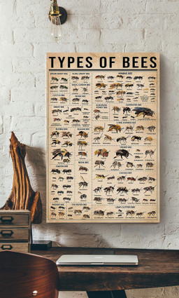 Types Of Bees Animal Gallery Canvas Painting Gift For Bee Lovers Scientists Canvas Gallery Painting Wrapped Canvas Framed Prints, Canvas Paintings Wrapped Canvas 12x16