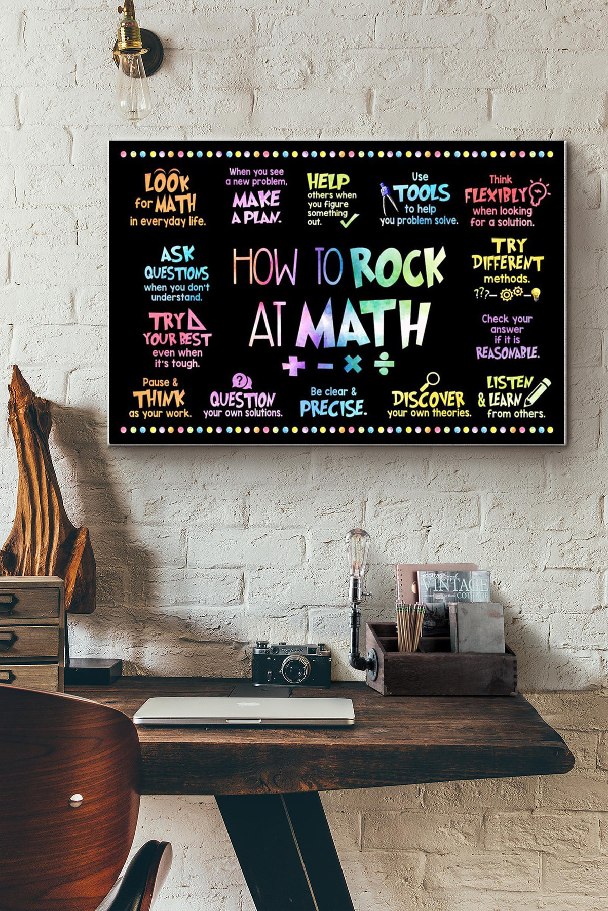 How To Rock At Math Canvas Painting Ideas, Canvas Hanging Prints, Gift Idea Framed Prints, Canvas Paintings Wrapped Canvas 8x10