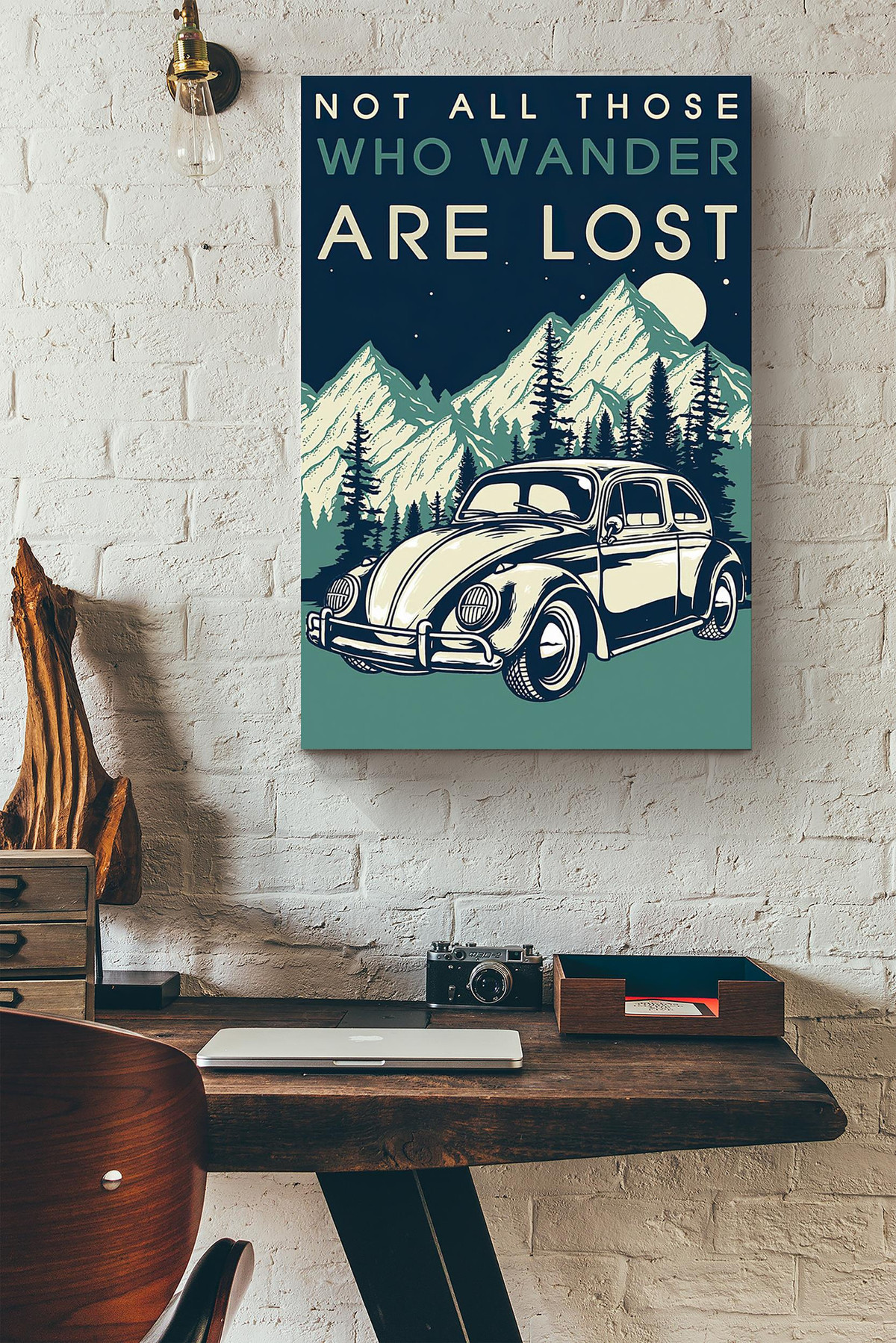 Classic Car Not All Who Wander Are Lost Canvas Painting Ideas, Canvas Hanging Prints, Gift Idea Framed Prints, Canvas Paintings Wrapped Canvas 8x10