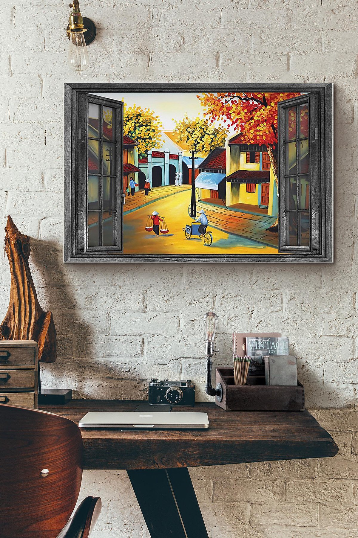 Hanoi Old Town In The Autumn Canvas Painting Ideas, Canvas Hanging Prints, Gift Idea Framed Prints, Canvas Paintings Wrapped Canvas 8x10
