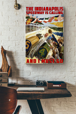 Car Racing The Indianapolis Speedway Is Calling And I Must Go World Racing Canvas Painting Ideas, Canvas Hanging Prints, Gift Idea Framed Prints, Canvas Paintings Wrapped Canvas 12x16
