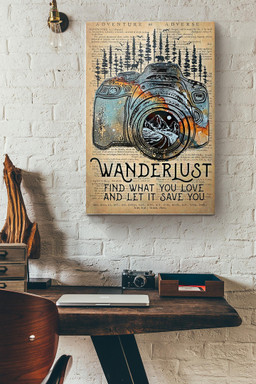 Camera Wanderlust Find What You Love Canvas Painting Ideas, Canvas Hanging Prints, Gift Idea Framed Prints, Canvas Paintings Wrapped Canvas 8x10