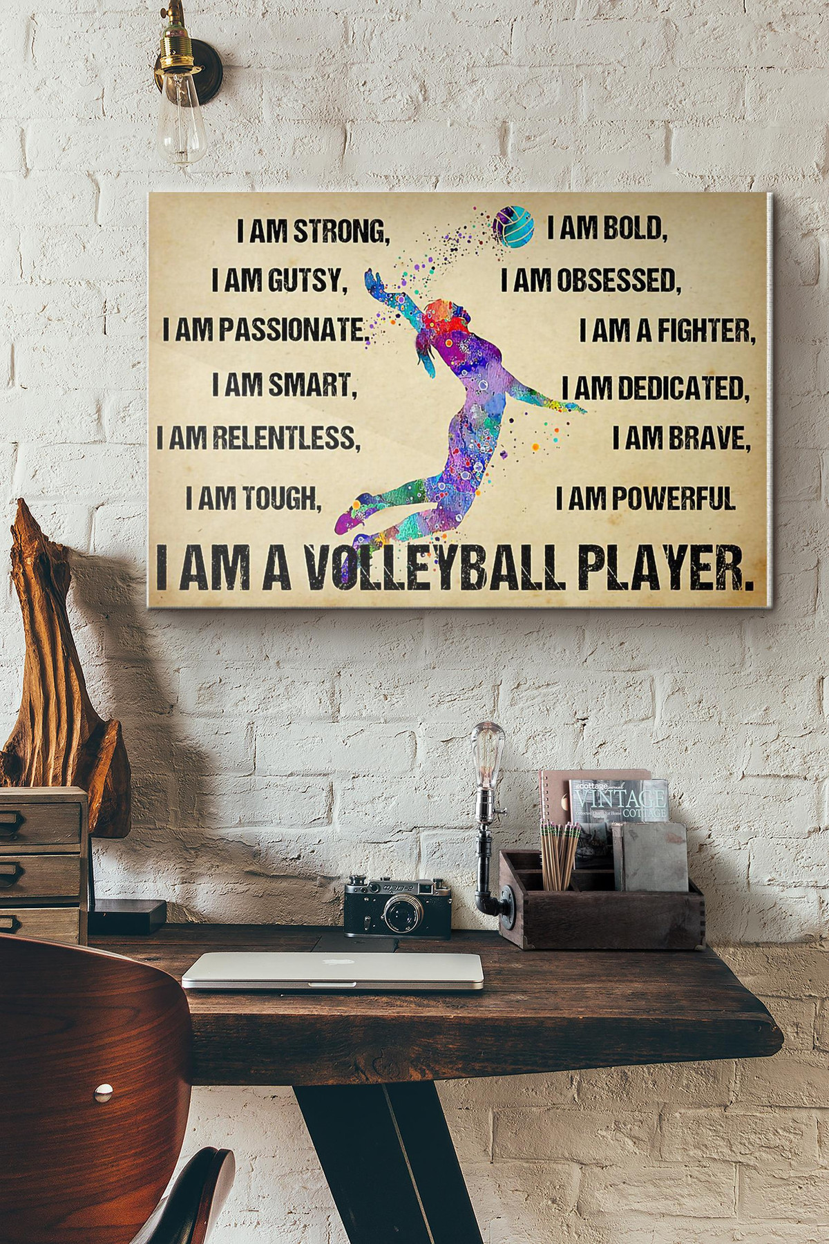 I Am A Volleyball Player Canvas Painting Ideas, Canvas Hanging Prints, Gift Idea Framed Prints, Canvas Paintings Wrapped Canvas 8x10