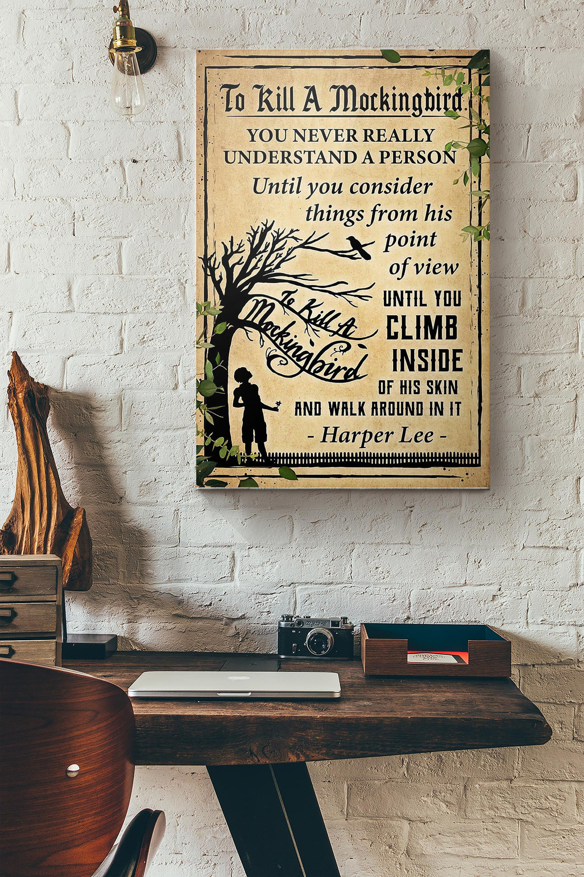 Harper Lee To Kill A Mockingbird Canvas Painting Ideas, Canvas Hanging Prints, Gift Idea Framed Prints, Canvas Paintings Wrapped Canvas 8x10